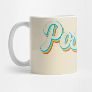 vintage color positive vibes Mug